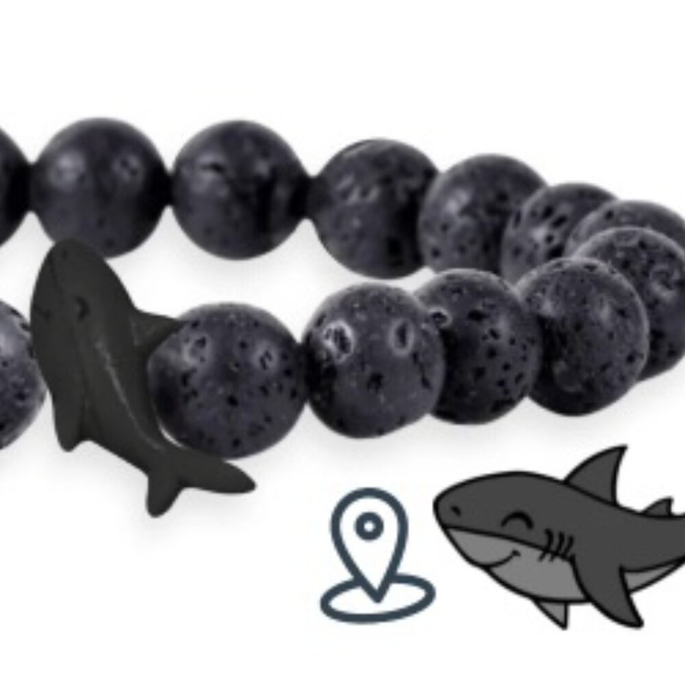 Ocean Club Shark Tracking Bracelet - with card - NWT